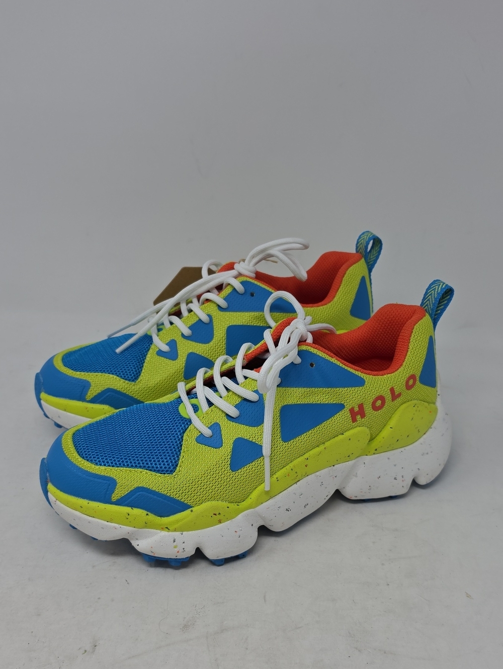 HOLO Nephelae Women's Blue & Lime Athletic Sneakers Lightweight Comfort Size 7.5